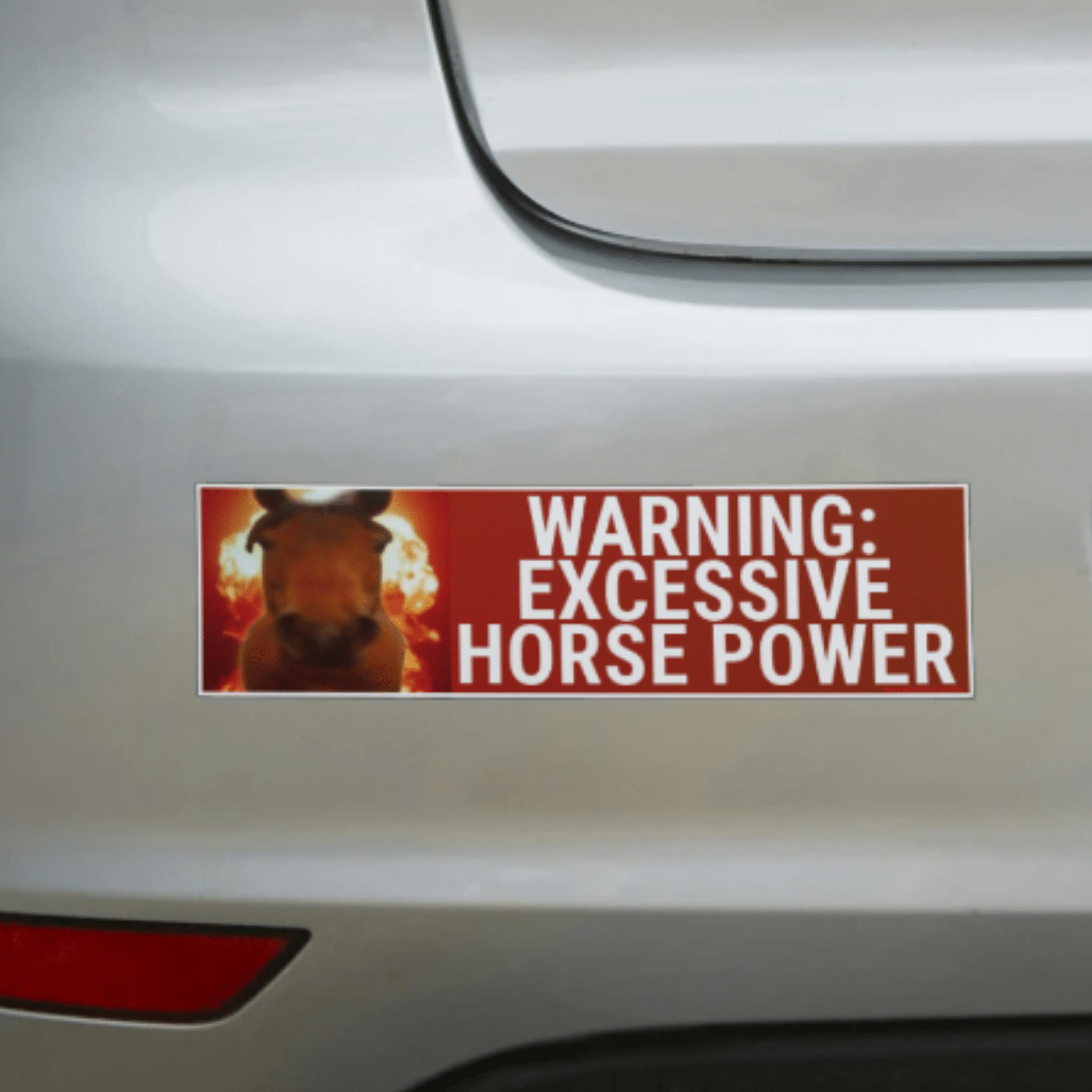 WARNING: Excessive Horsepower - Frog Mustard Stickers