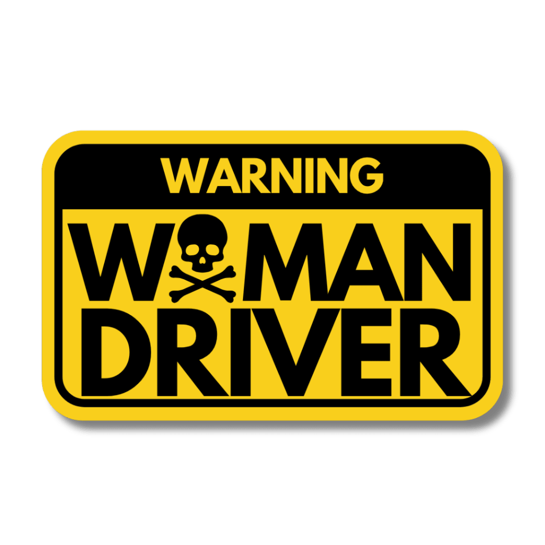 Warning: Woman Driver - Frog Mustard Stickers
