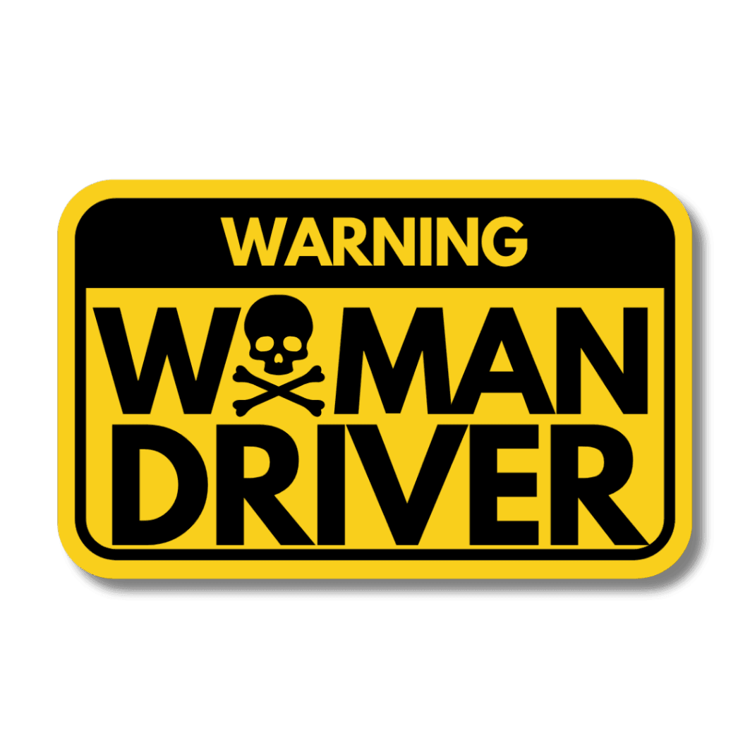 Warning: Woman Driver - Frog Mustard Stickers