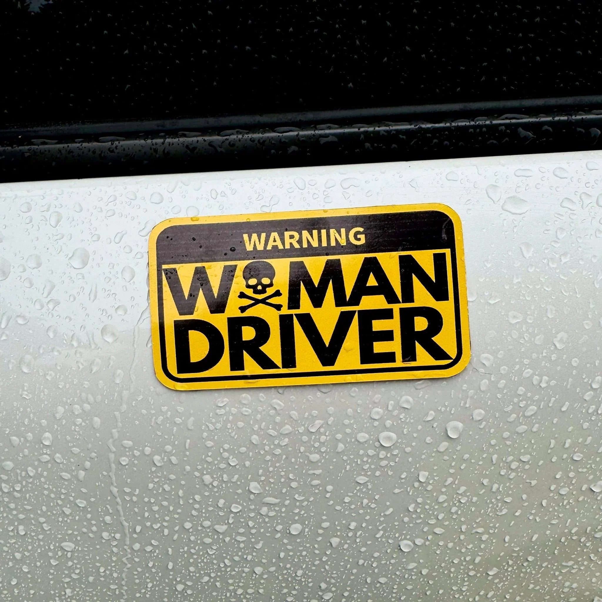 Warning: Woman Driver - Frog Mustard Stickers