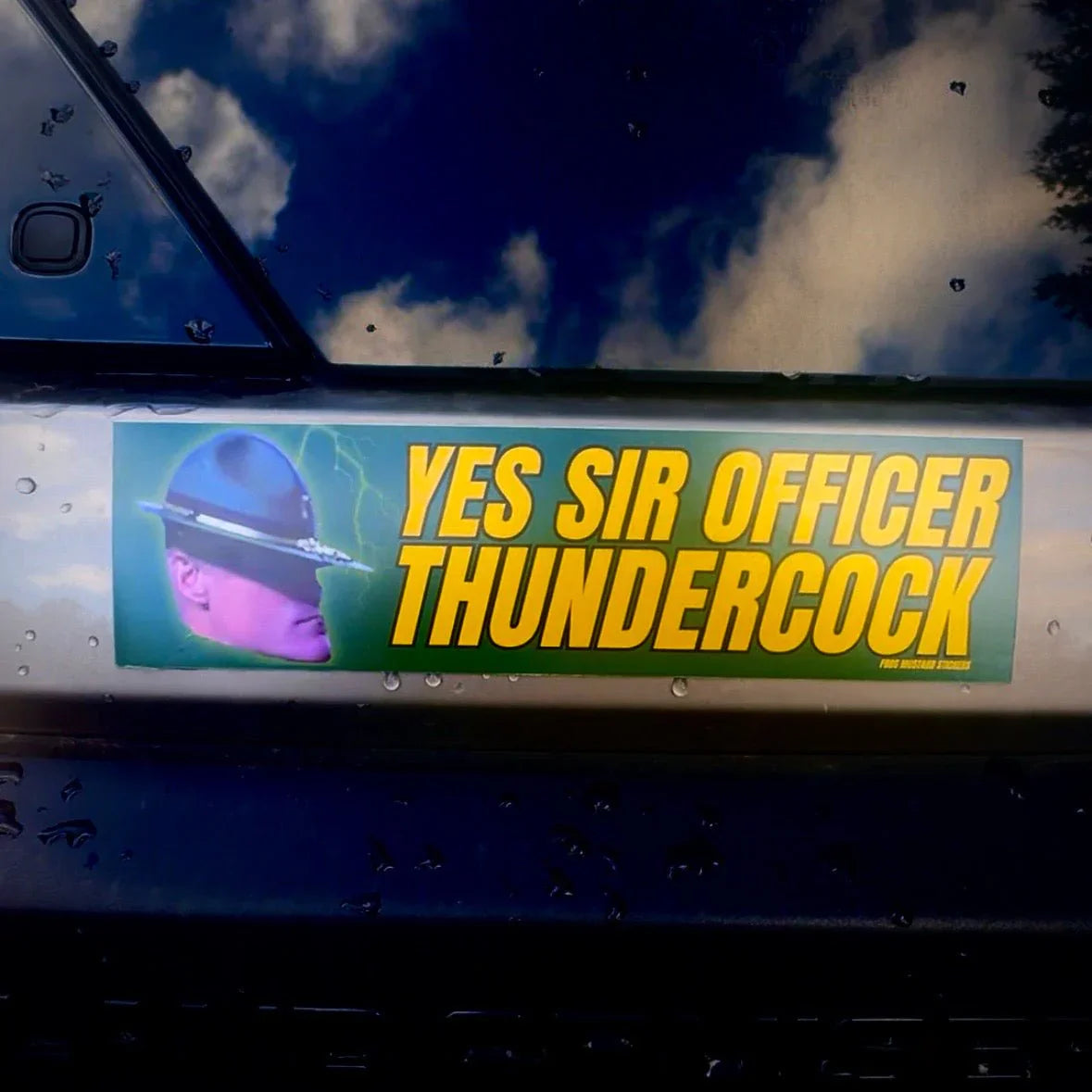 Yes Sir Officer Thundercock - Frog Mustard Stickers