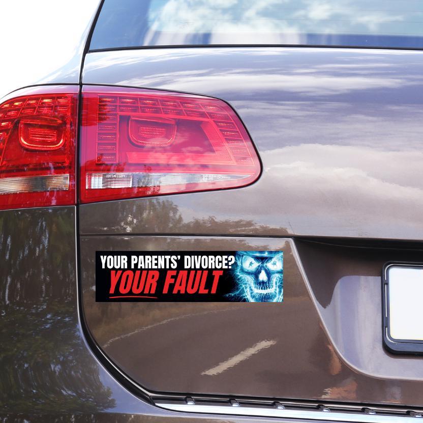 Your Parents' Divorce? Your Fault! - Frog Mustard Stickers