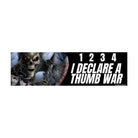 1, 2, 3, 4 I Declare a Thumb War Badass Skeleton Car Decal - Frog Mustard Stickers