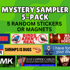 5 - PACK MYSTERY | SAMPLER BUNDLE - Frog Mustard Stickers