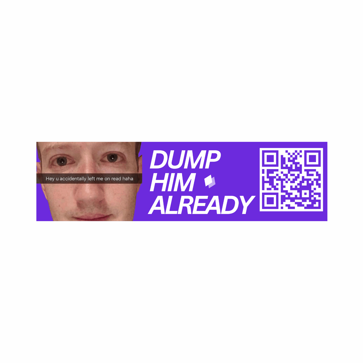 “Dump Him Already” Zuckerberg Skylight Social Bumper Sticker