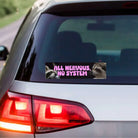 All Nervous, No System Raccoon - Frog Mustard Stickers