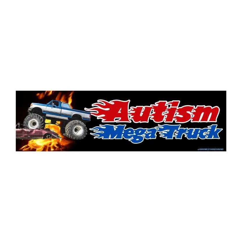 Autism Mega Truck - Frog Mustard Stickers