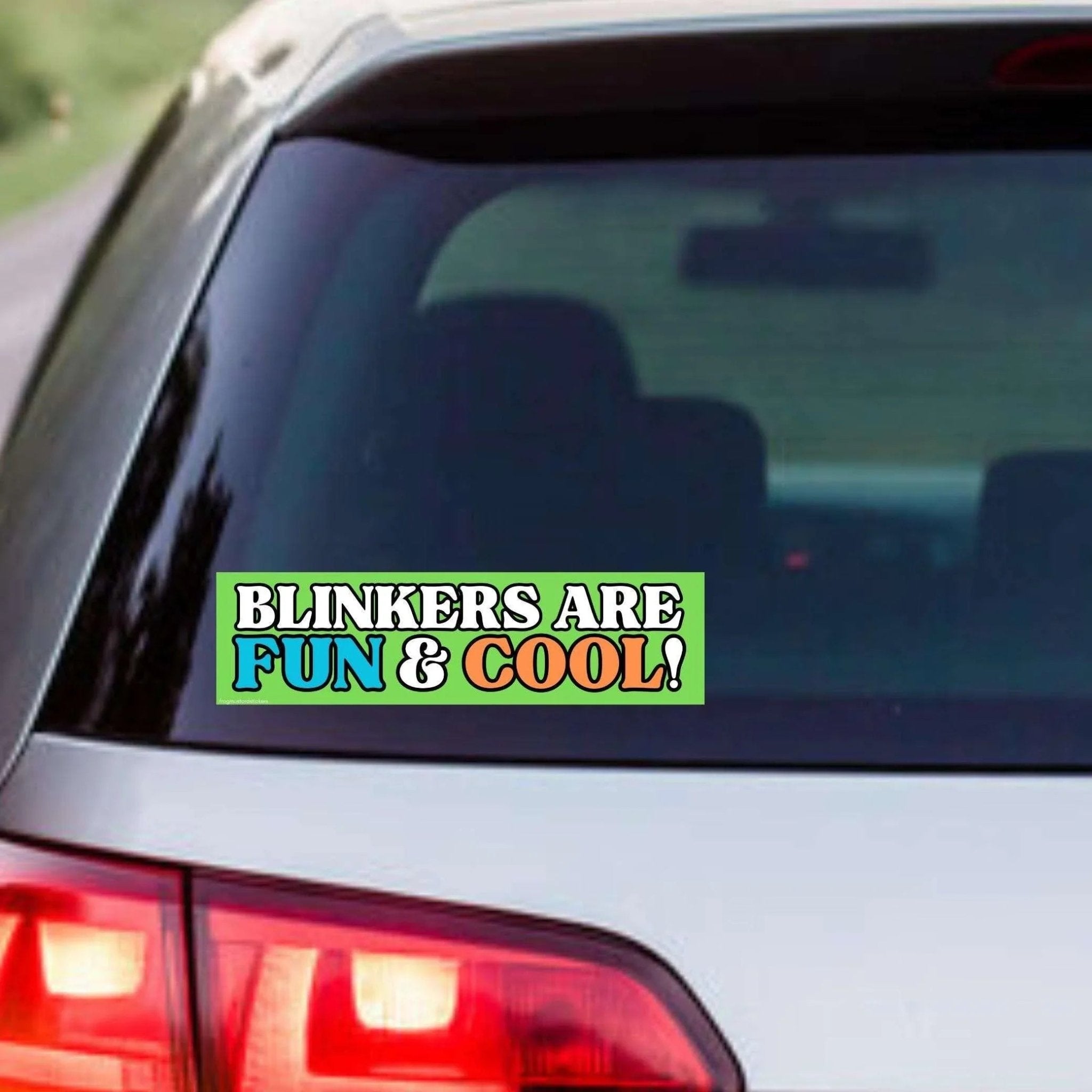 Blinkers are FUN & COOL! - Frog Mustard Stickers