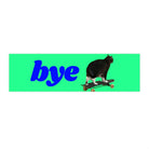 Bye Skateboard Cat - Frog Mustard Stickers