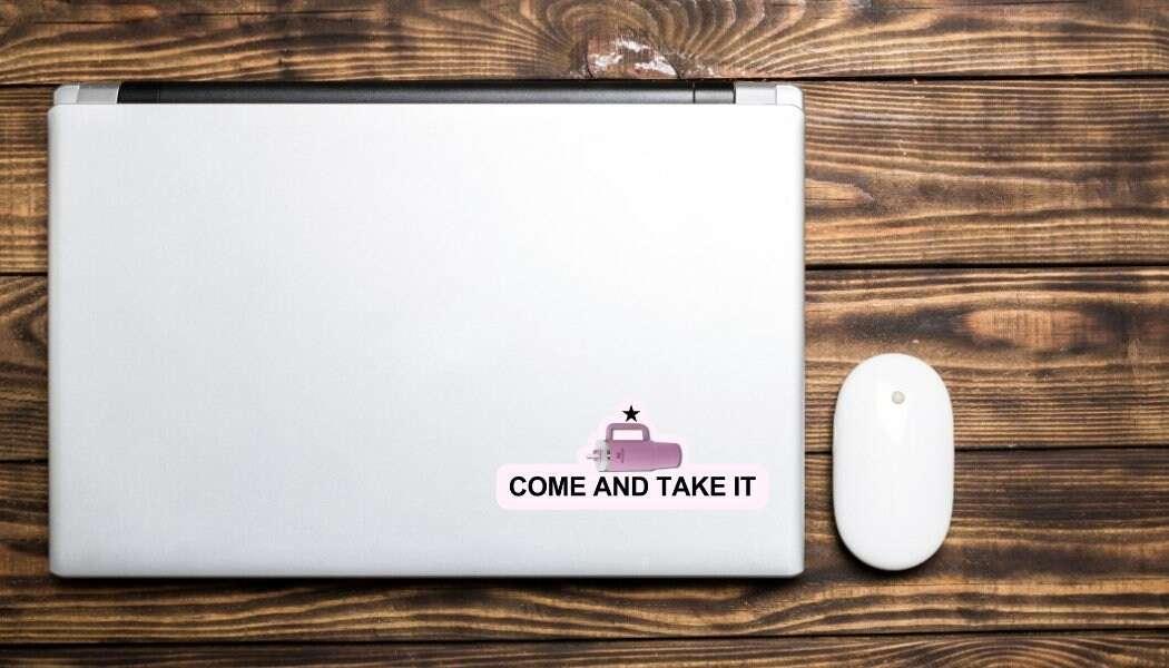 Come and Take It Stanley Cup Die Cut - Frog Mustard Stickers