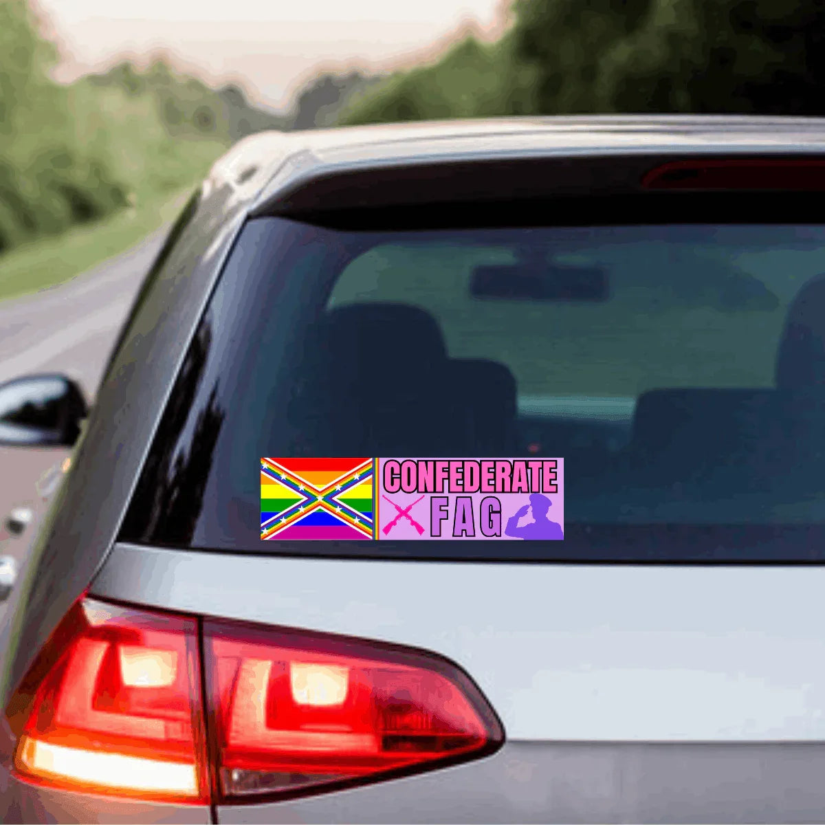 Confederate F(l)ag - Frog Mustard Stickers