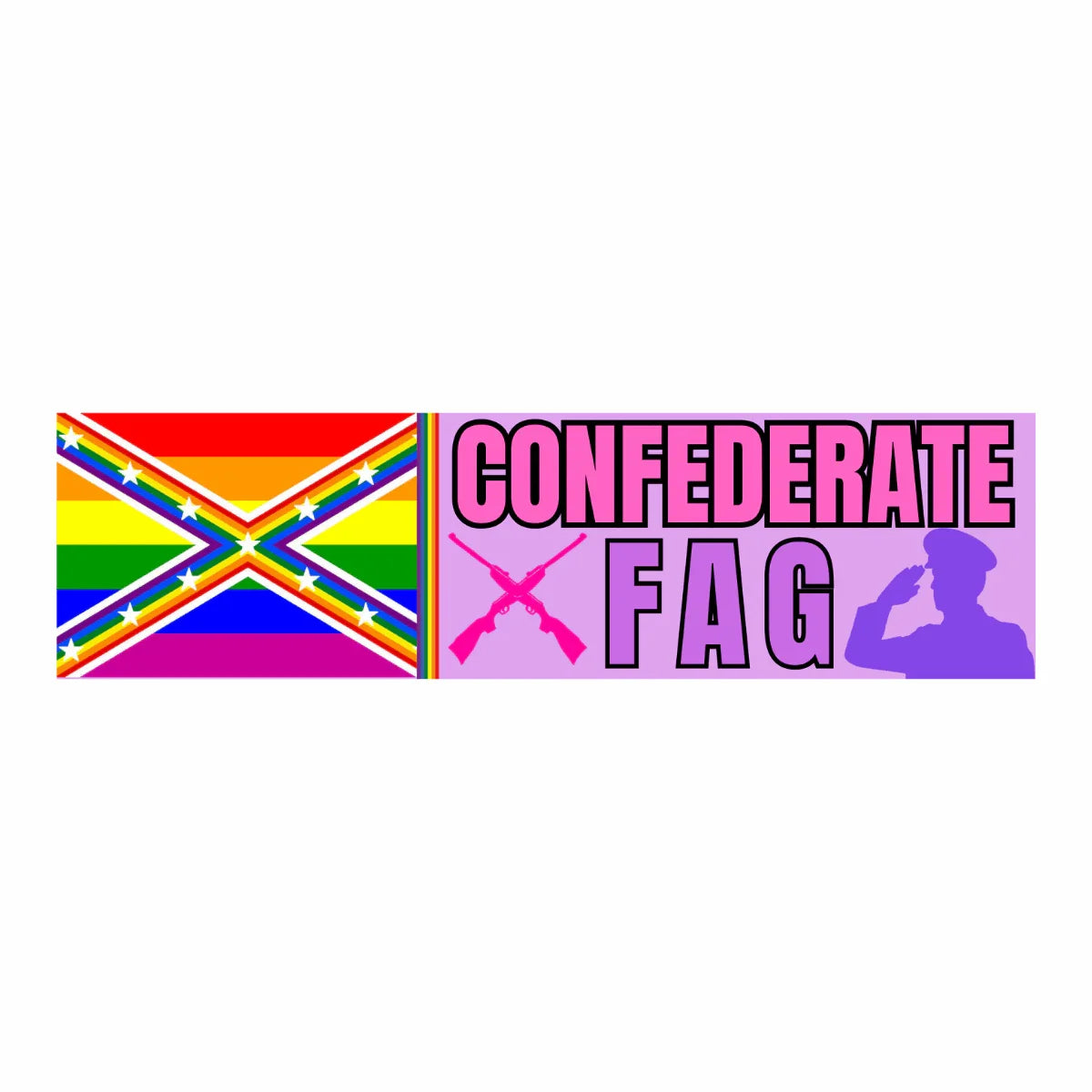 Confederate F(l)ag - Frog Mustard Stickers