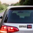 Criminalize Bumper Stickers - Frog Mustard Stickers