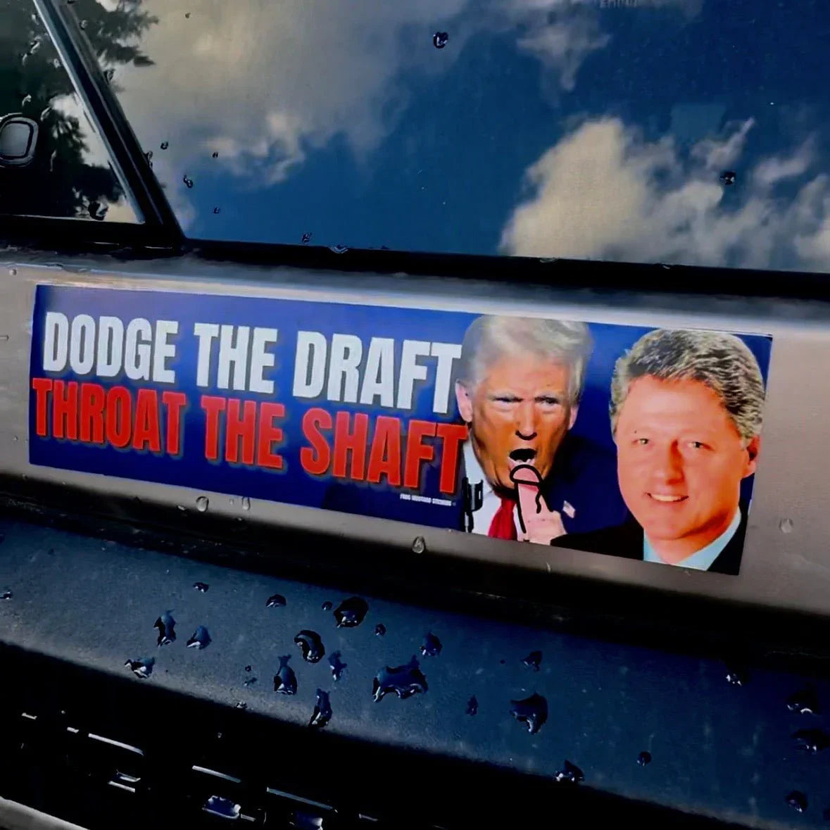 Dodge the Draft, Throat the Shaft - Frog Mustard Stickers