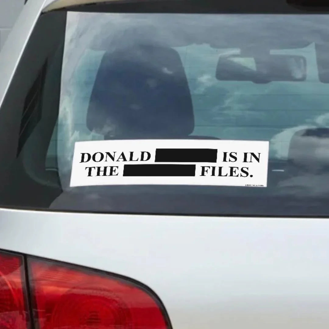 Donald [REDACTED] Is in the [REDACTED] Files - Frog Mustard Stickers