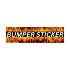FLAMING BUMPER STICKER - Frog Mustard Stickers