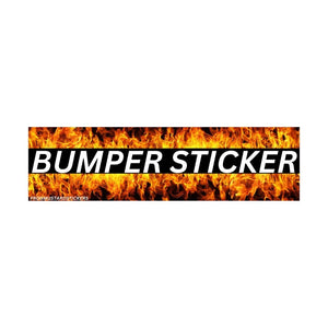 FLAMING BUMPER STICKER