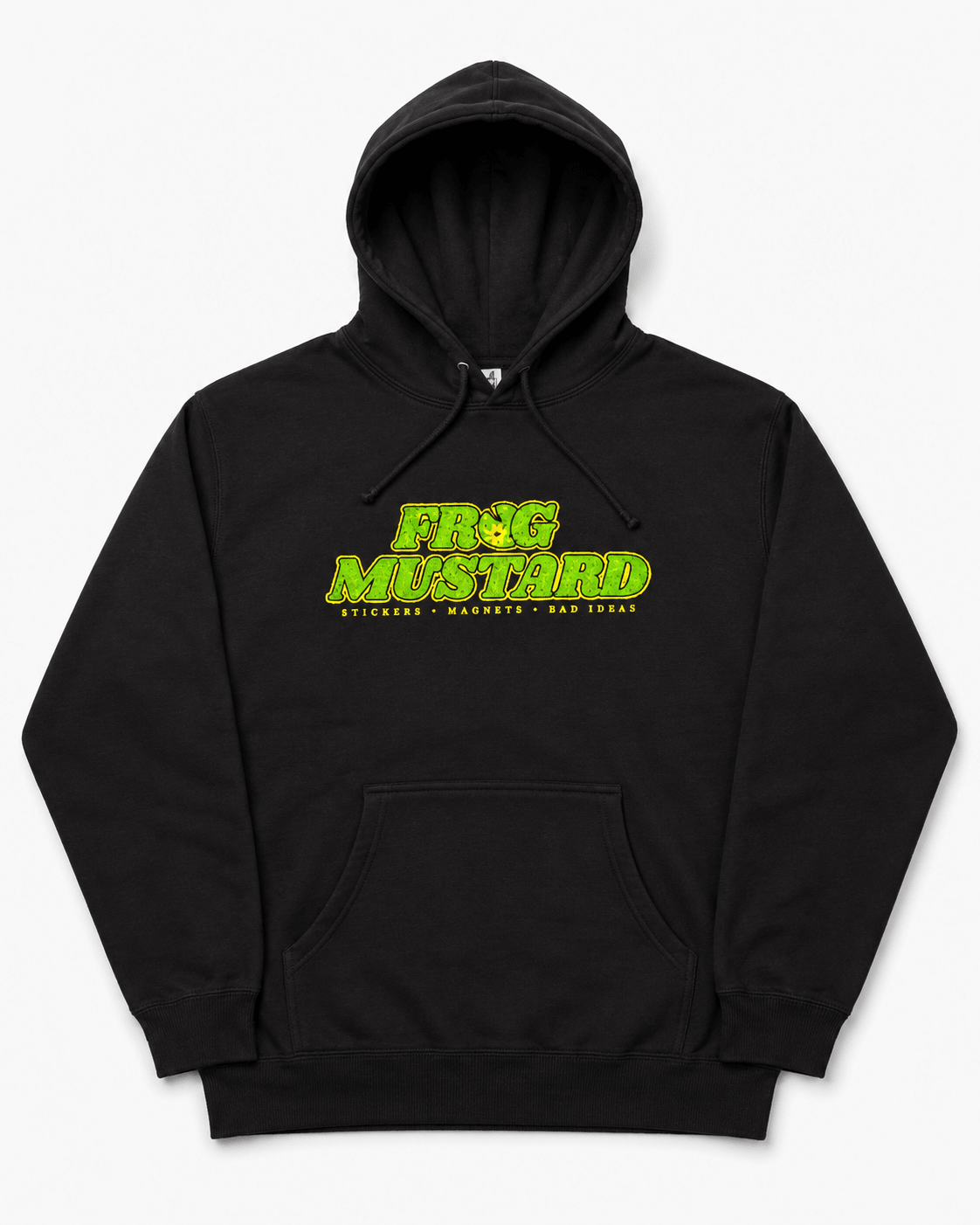 Frog Mustard Logo Hoodie | Heavyweight Screen Printed Hoodie - Frog Mustard Stickers