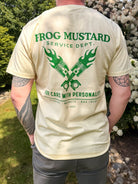 Frog Mustard Service Dept. Heavyweight Tee - Frog Mustard Stickers