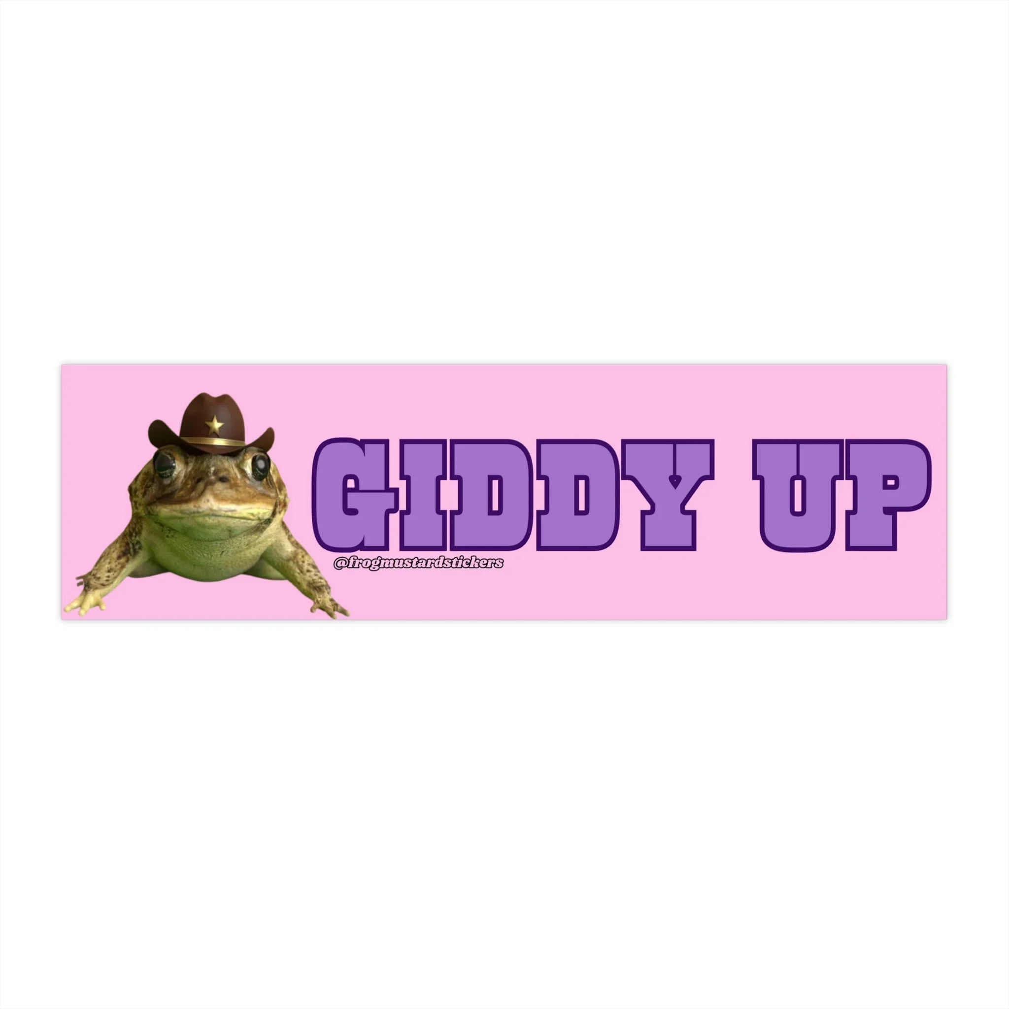Giddy Up Cowboy Frog - Frog Mustard Stickers