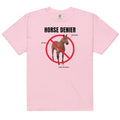 Horse Denier Unisex t-shirt - Frog Mustard Stickers