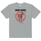 Horse Denier Unisex t-shirt - Frog Mustard Stickers
