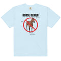 Horse Denier Unisex t-shirt - Frog Mustard Stickers