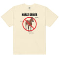 Horse Denier Unisex t-shirt - Frog Mustard Stickers