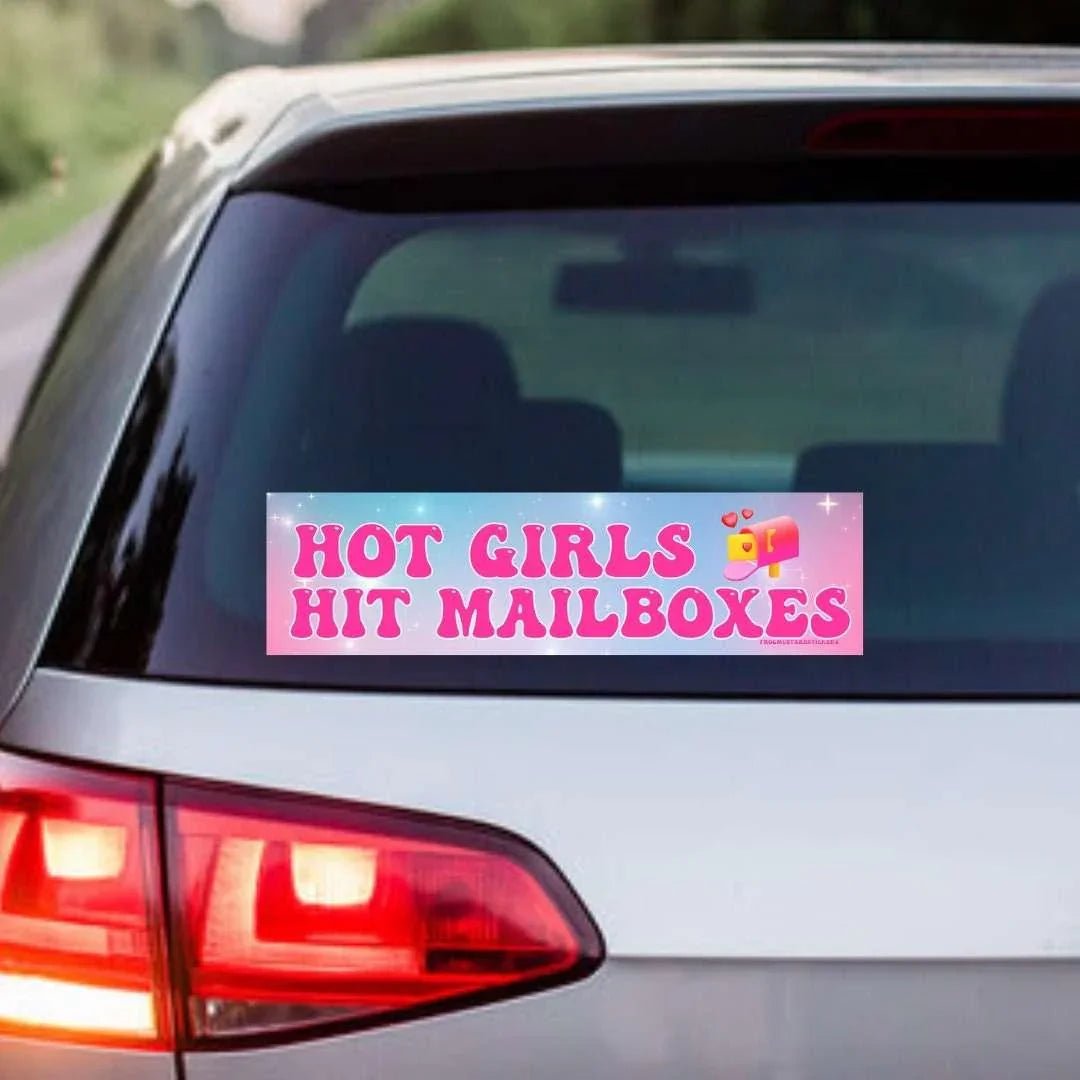 Hot Girls Hit Mailboxes - Frog Mustard Stickers