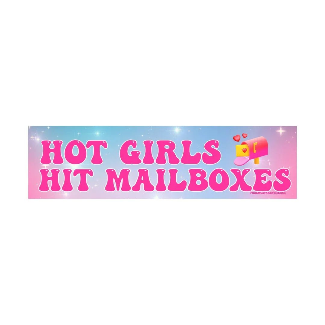 Hot Girls Hit Mailboxes - Frog Mustard Stickers