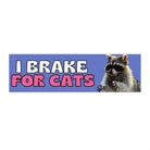 I Brake For Cats - Frog Mustard Stickers
