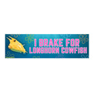 I Brake for Longhorn Cowfish - Frog Mustard Stickers