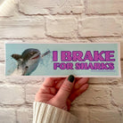 I Brake for Sharks - Frog Mustard Stickers