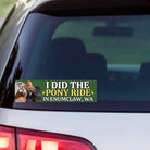 I Did the Pony Ride in Enumclaw, WA - Frog Mustard Stickers