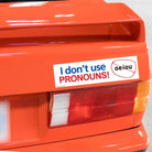 I Don't Use Pronouns! (a, e, i, o, u) - Frog Mustard Stickers