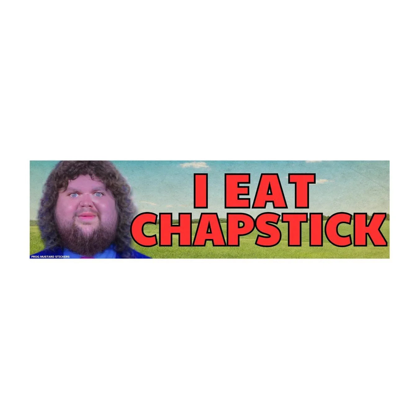 I Eat Chapstick (JD Vance) - Frog Mustard Stickers