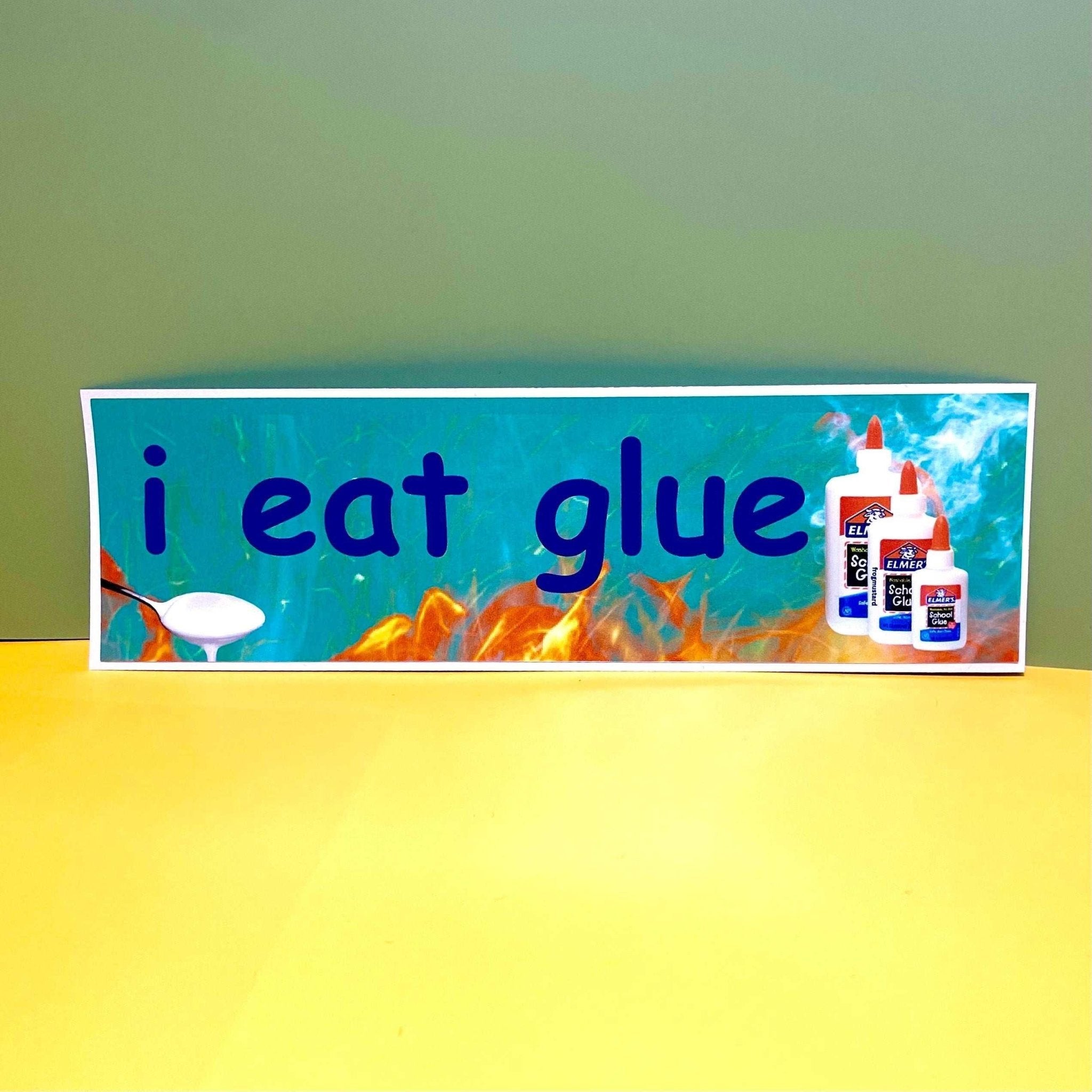 I Eat Glue - Frog Mustard Stickers