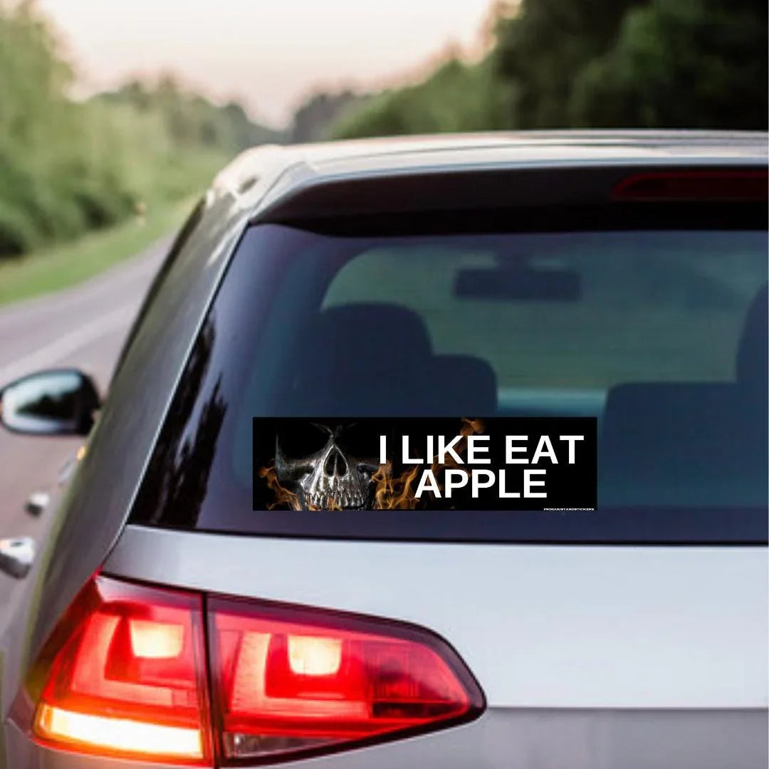I like Eat Apple - Frog Mustard Stickers