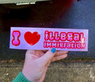 I Love Illegal Immigration - Frog Mustard Stickers