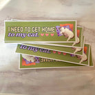 I Need to Get Home to My Cat - Frog Mustard Stickers