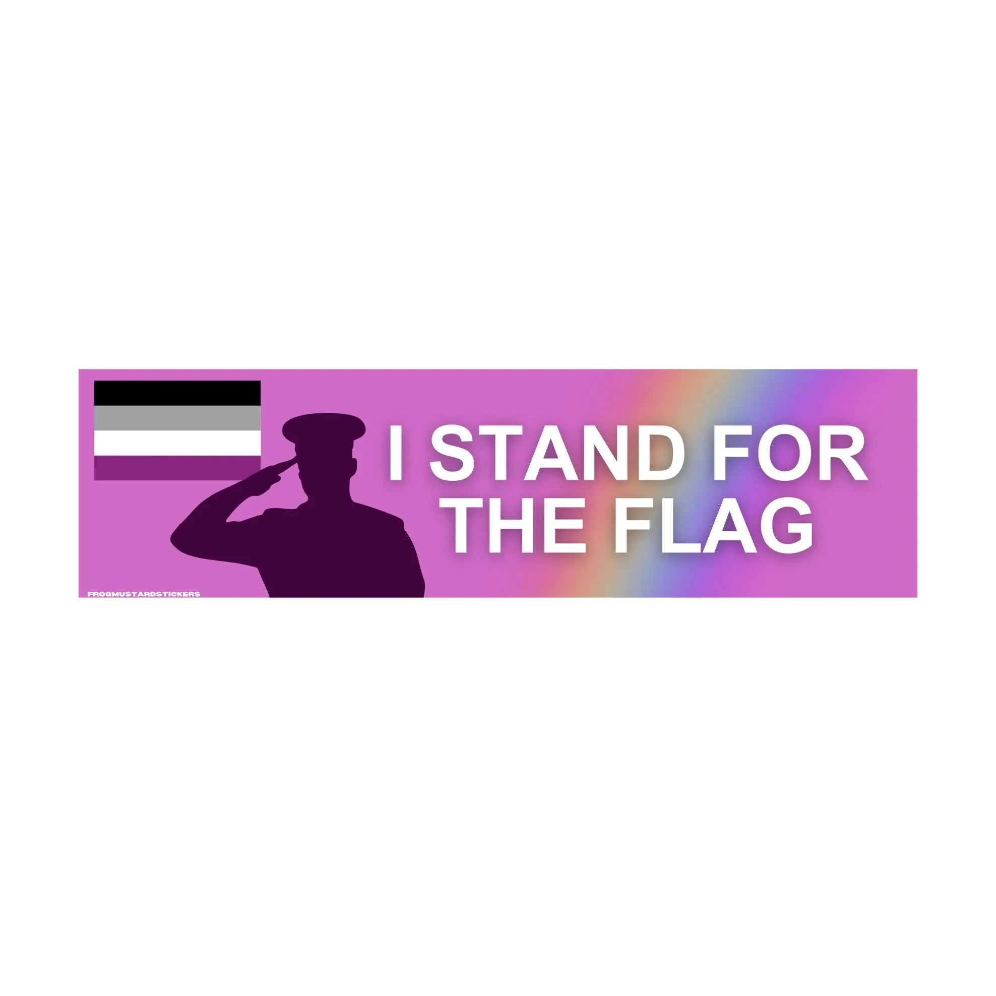 I Stand for the (Asexual) Flag - Frog Mustard Stickers