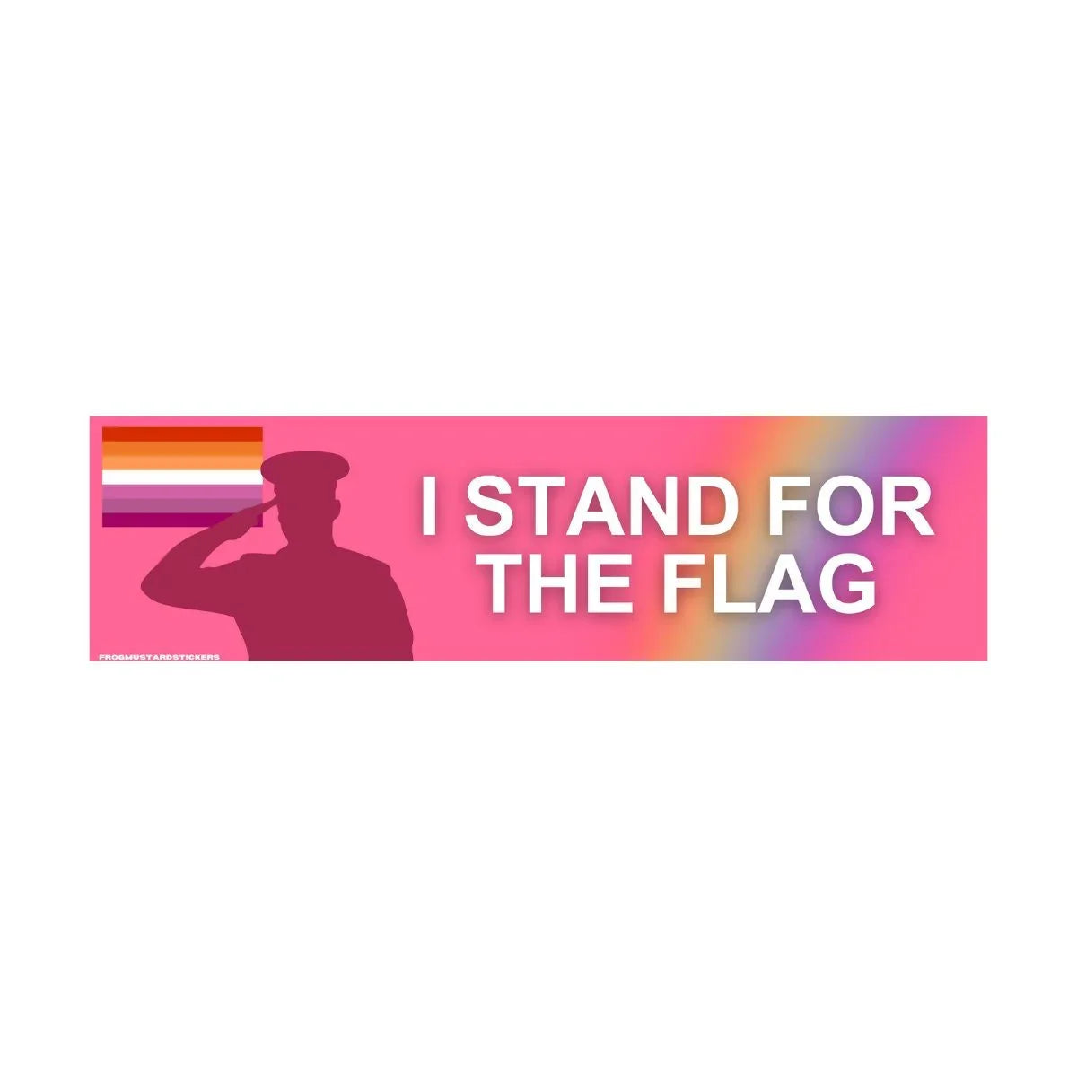 I Stand for the (Lesbian) Flag - Frog Mustard Stickers