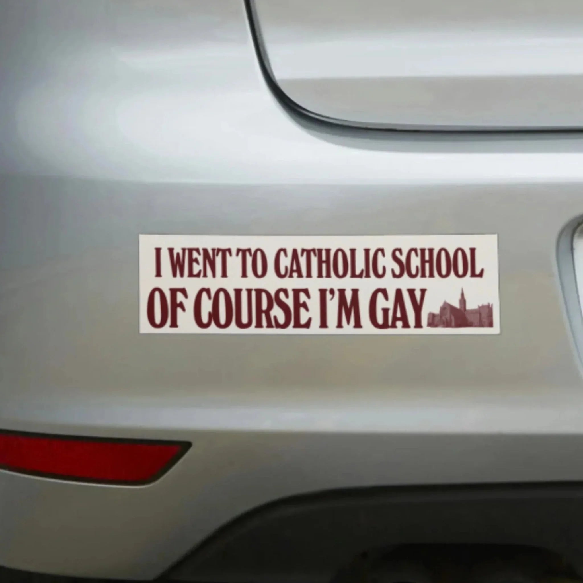 I Went to Catholic School, Of Course I'm Gay - Frog Mustard Stickers