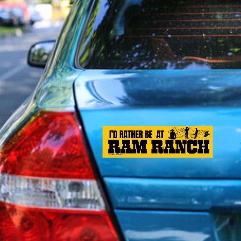 I'd Rather Be At Ram Ranch - Frog Mustard Stickers