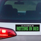 I'd Rather Be Rotting in Bed - Frog Mustard Stickers