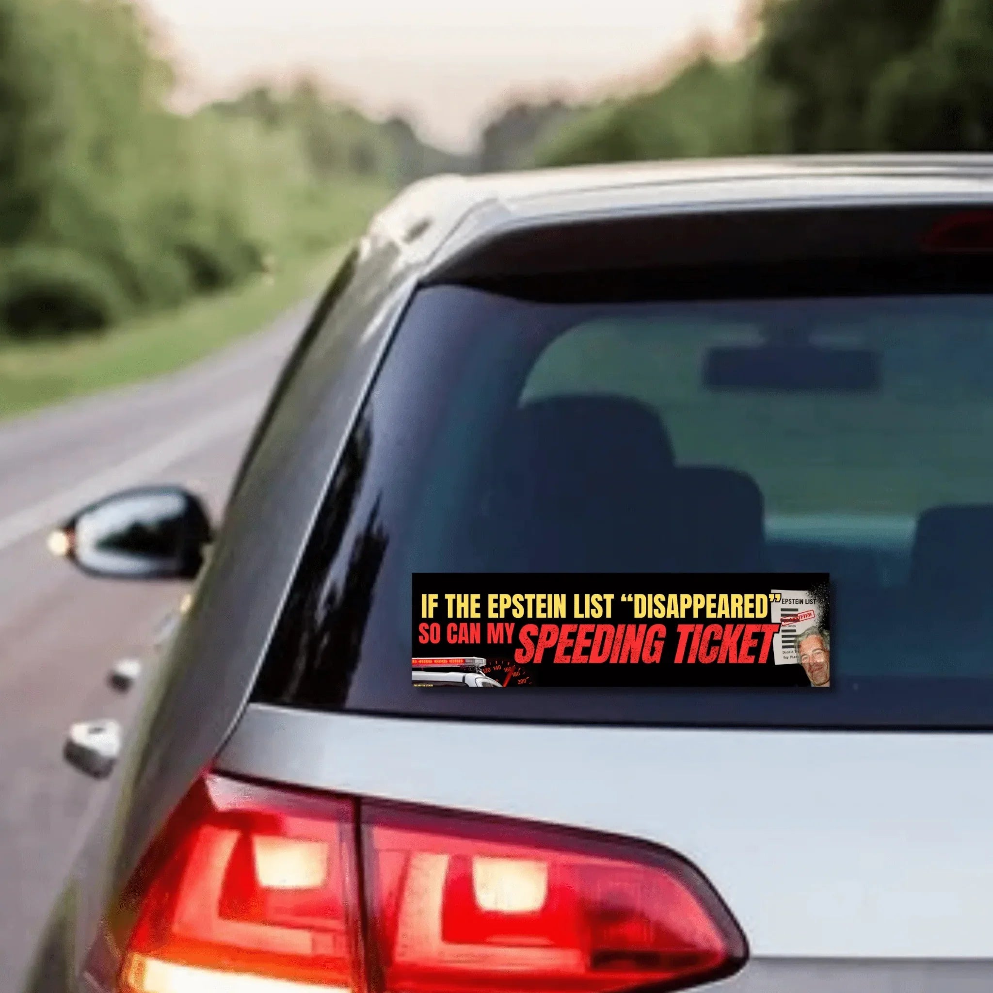 If the Epstein List "Disappeared"... So Can My Speeding Ticket - Frog Mustard Stickers