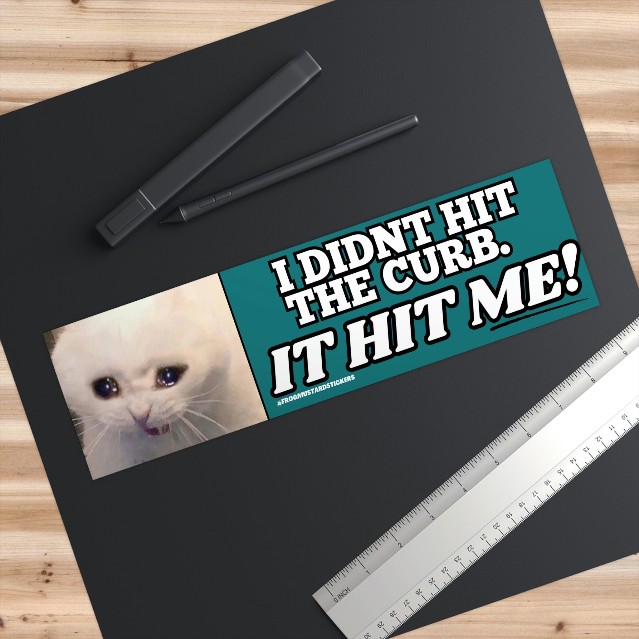 I didn't hit the curb - it hit ME! - frogmustard stickers
