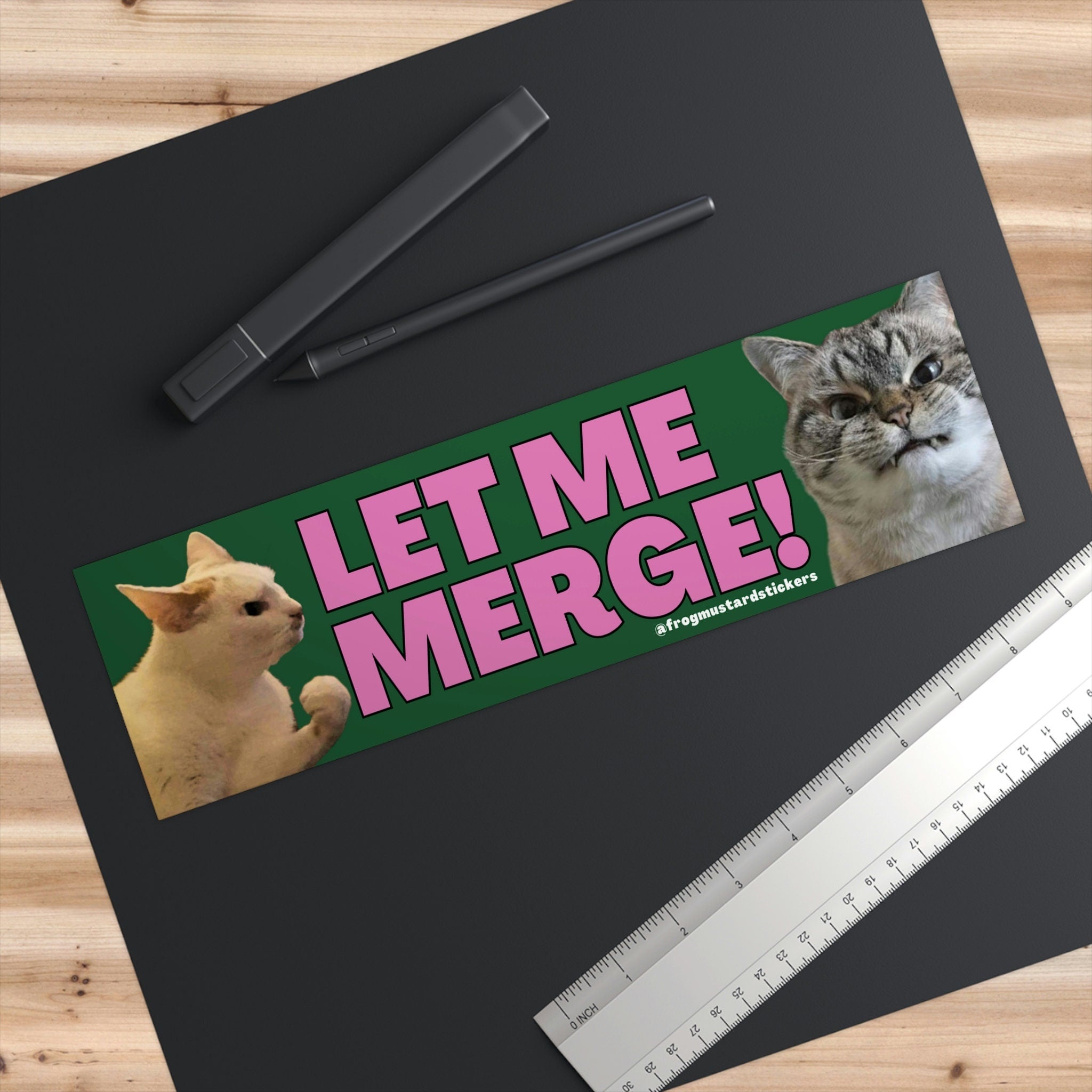 Let me merge! Angry cat - frogmustard stickers