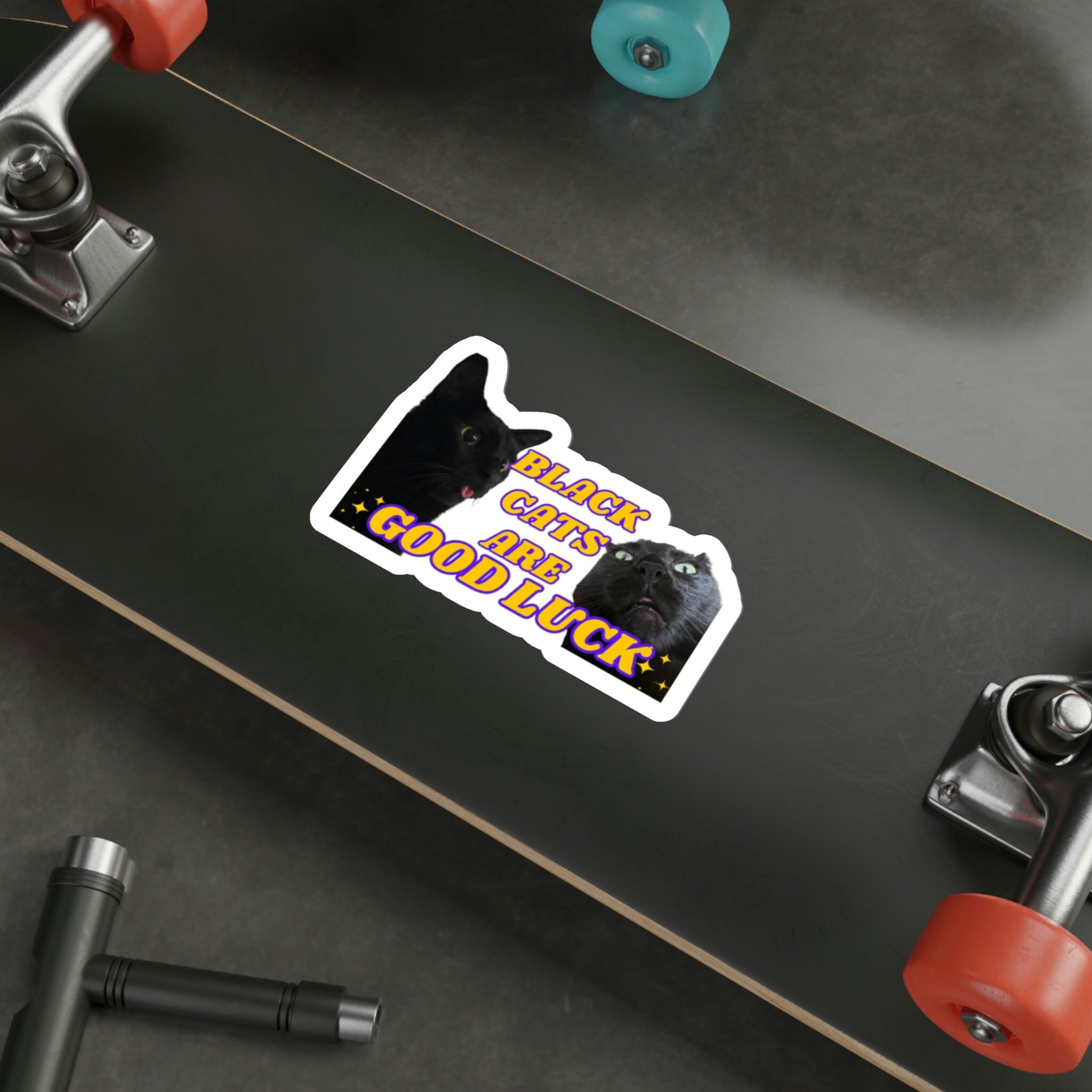 Black Cats are Good Luck - Die-Cut Sticker - frogmustard stickers