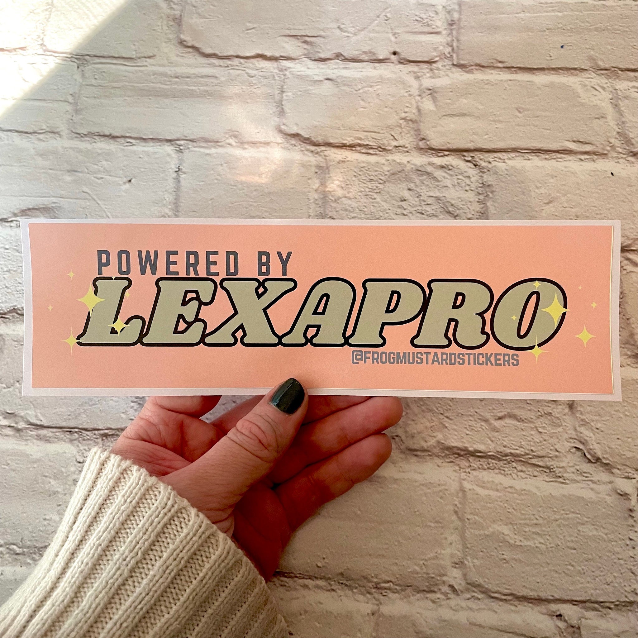 Powered by Lexapro - ADHD Bumper Sticker/Magner